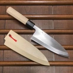 Hitohira Kikuchiyo Manzo 180mm Deba Aogami 2 Ho Wood W/ Saya
