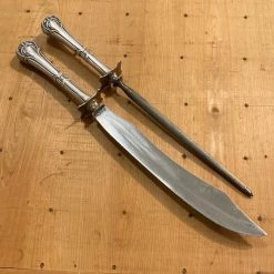 Bernal Cutlery Keen Kutter Carving Knife & Steel Carbon Steel & Silverplate 1920’s?