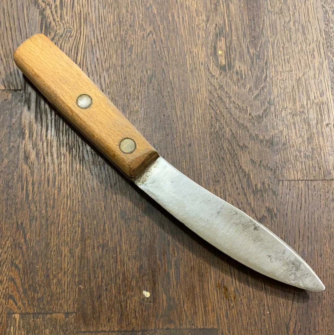 Bernal Cutlery The Vault Village Blacksmith 5” Carbon Steel Skinning Knife Beech Handle 1930’s