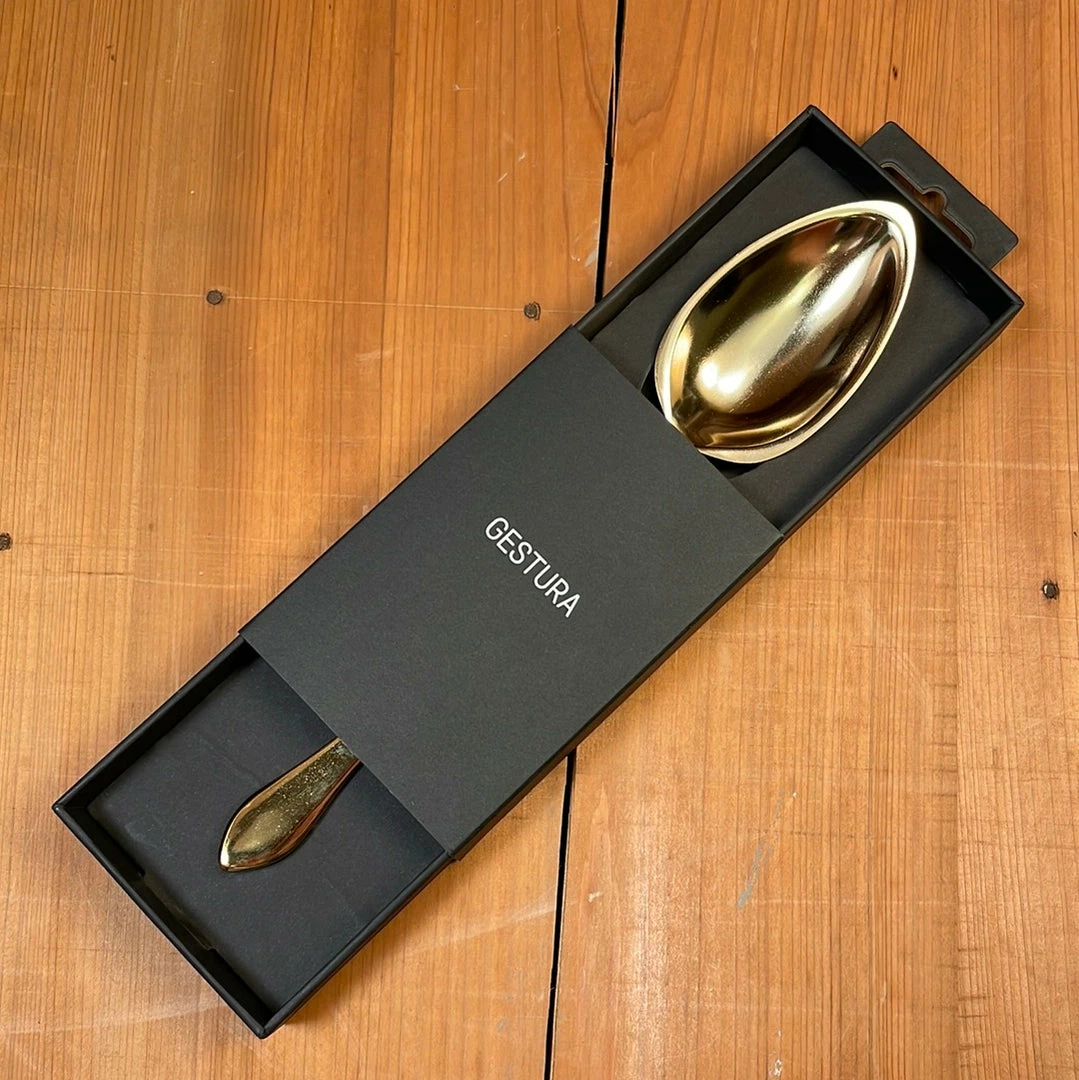Gabriel Rudolph Kitchen Tools Gestura 9” 01 Oro Golden Stainless Steel Kitchen Spoon