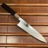 H&K Hatsukokoro Komorebi 210mm Gyuto Aogami 2 Kyomen Hand Finished Kireba Ebony Blonde