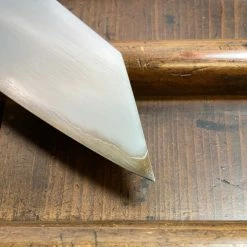 Hitohira Togashi 240mm Kiritsuke Gyuto Kasumi Stainless Clad Shirogami 1 Ebony Handle BLONDE Ferrule