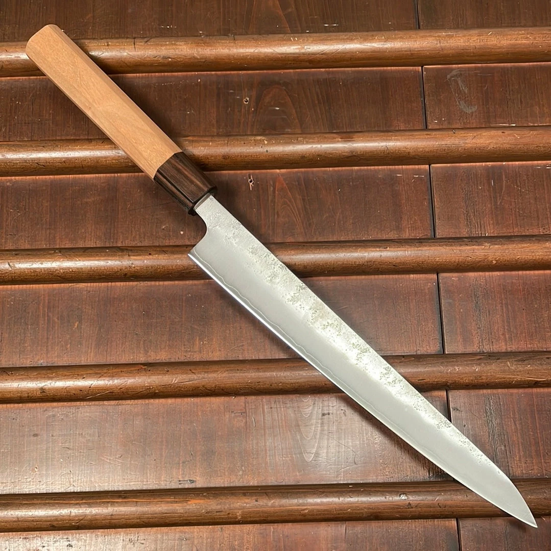 Hitohira Futana S3 240mm Sujihiki Ginsanko Nashiji Cherry Wood