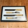 Vintage Antique J Russell Green River Works Table Knives & Forks In Shadow Box 1867-80 & 1920-40