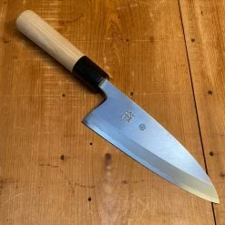 Trade In - Sakai Kikumori Tomoshibi 150mm Deba Shirogami #2 W/ Box