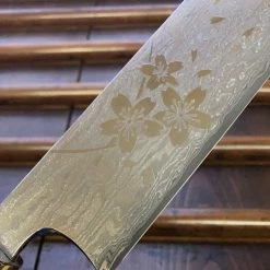 Hitohira Uki Sakura 240mm Gyuto Damascus Ebony Handle(Fusion)