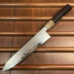 H&K Nakagawa Hamono Nakagawa 240mm Gyuto Aogami 1 Damascus Ebony Blond