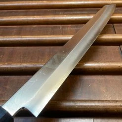 Hitohira Kikuchiyo Mosuke 300mm Kiritsuke Yanagi Stainless Clad Ginsanko Ho/Horn With Saya