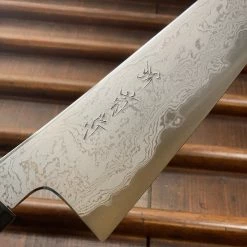Sakai Kikumori / Bernal Cutlery'Sori' 225mm Kiritsuke Gyuto - Aogami 1 Suminagashi