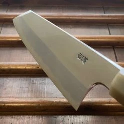 Hitohira Togashi 210mm Kiritsuke Gyuto Stainless Clad Shirogami 1 Ziricote Handle