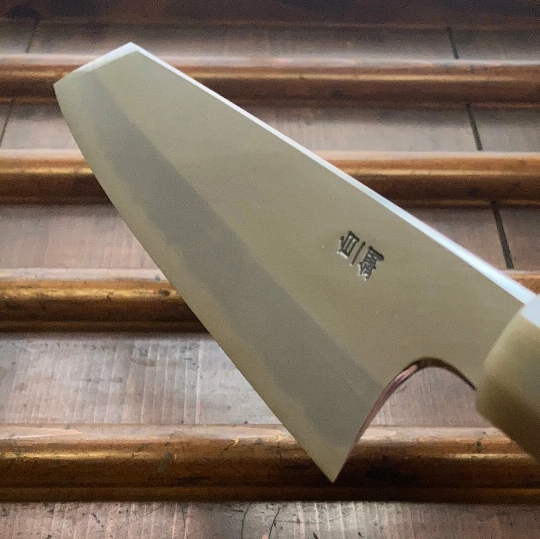 Hitohira Togashi 210mm Kiritsuke Gyuto Stainless Clad Shirogami 1 Ziricote Handle