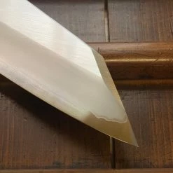 Hitohira Togashi 210mm Kiritsuke Gyuto Stainless Clad Shirogami 1 Ziricote Handle