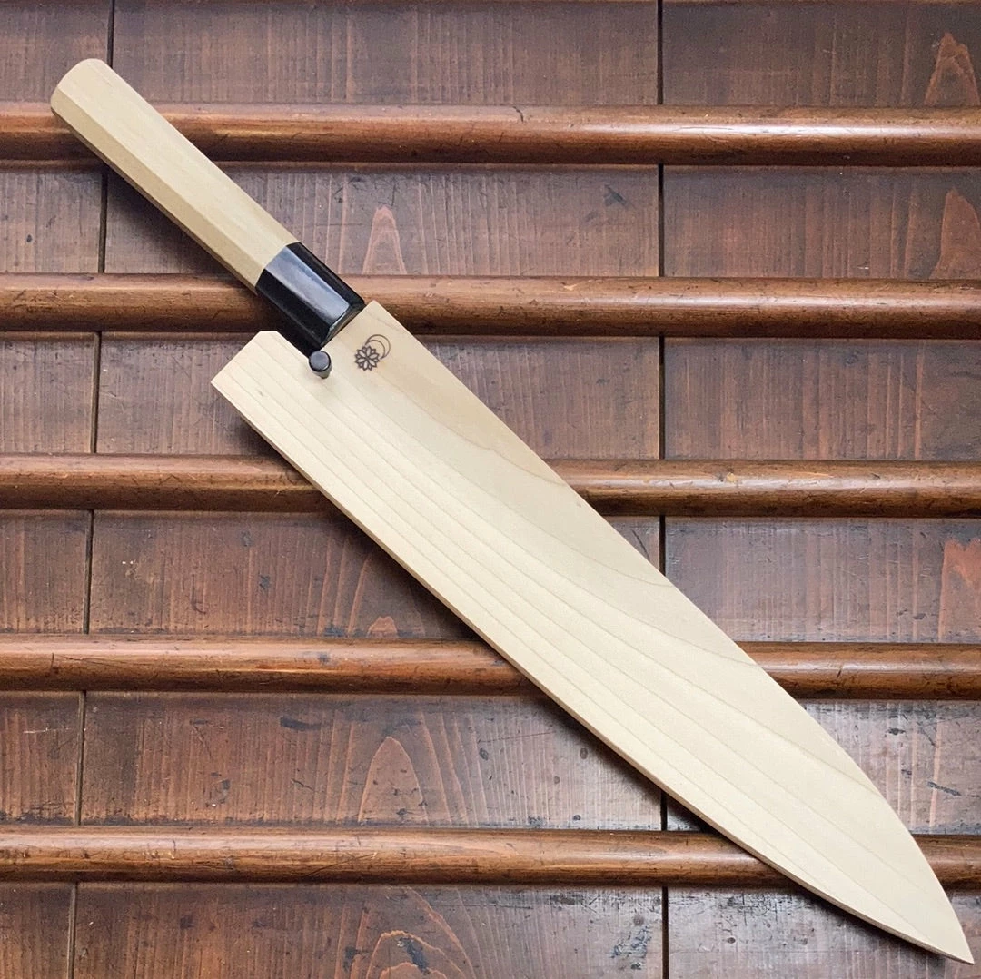 Sakai Kikumori 'Kikuzuki Kasumi' 270mm Gyuto - Shirogami 2 - W/ Saya