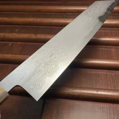 H&K Nakagawa 240mm Kiritsuke Gyuto Aogami 1 Damascus Ebony Blond