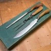 Bernal Cutlery Lakeside Cutlery Carving Set Carbon Steel Butterscotch 1920's In Box