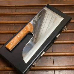 Hitohira Tsubaya Sobakiri 330mm Stainless Pakka Handle