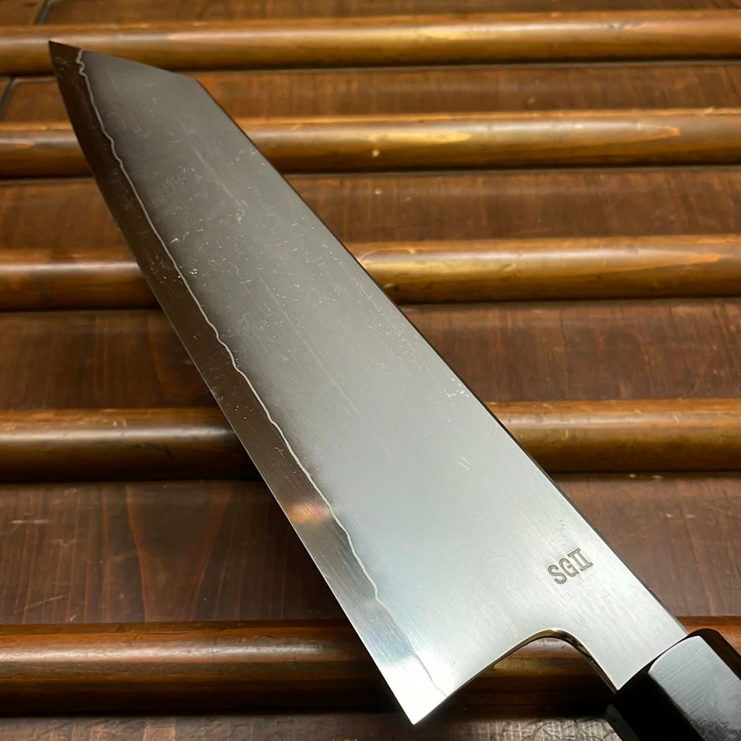 H&K Myojin Riki Sesakusho Myojin Naohito 240mm Kiritsuke Gyuto SG2 Stainless Kasumi Teak