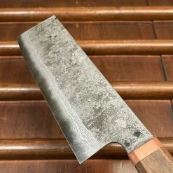 Blenheim Forge 150mm Nakiri Iron Clad Aogami Super Walnut & Brass