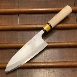 Maruyoshi Left Handed Takehiro Lefty 165mm Deba Iron & SK Carbon Tool Steel PC Poplar