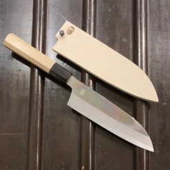 Sakai Kikumori'Choyo' 180mm Santoku Shirogami 2 W/ Saya