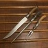 Bernal Cutlery American Cutlery Co 3pc Carving Set Carbon Steel Stag C1900-1920 The Vault