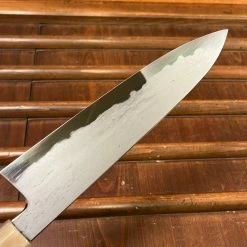 H&K Tetsujin Hamono 210mm Gyuto Aogami 2 Wrought Iron Blonde Ebony