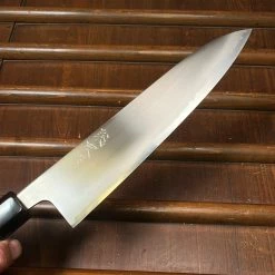 Wakui 210mm Gyuto Stainless Clad Shirogami 2 Migaki Warikomi Ho Octagonal