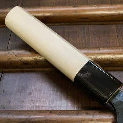 Nakajo Kaji-bei 165mm Santoku Iron Clad Shirogami 2 Kurouchi Buffalo Horn
