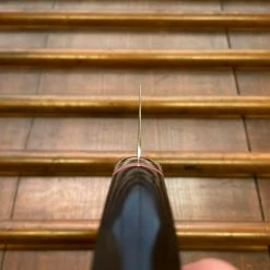 Hitohira Imojiya TH 180mm Santoku VG10 Damascus Fusion Ebony Handle The Vault