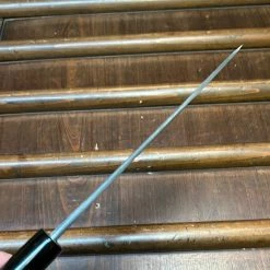 Robert Herder - Windmühlenmesser Tsukasa Hinoura 150mm Petty Shirogami Warikomi Kitaeji Suminagashi Burnt Chestnut Horn