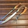 Bernal Cutlery Bear Brand Carving Set Stainless & Stag 1930's-50's