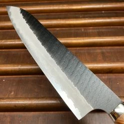 H&K Nigara Hamono 240mm Gyuto SG2 Kurouchi Tsuchime Stabilized Maple Burl Western Handle