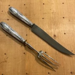 Bernal Cutlery The Vault French Carving Set Silver & Carbon Steel Paris Acier Forge