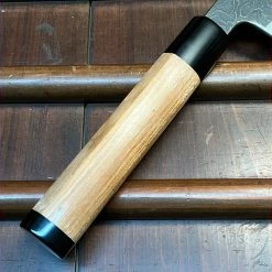 Robert Herder - Windmühlenmesser Tsukasa Hinoura 240mm Gyuto Shirogami Warikomi Kitaeji Suminagashi Double Horn Enju