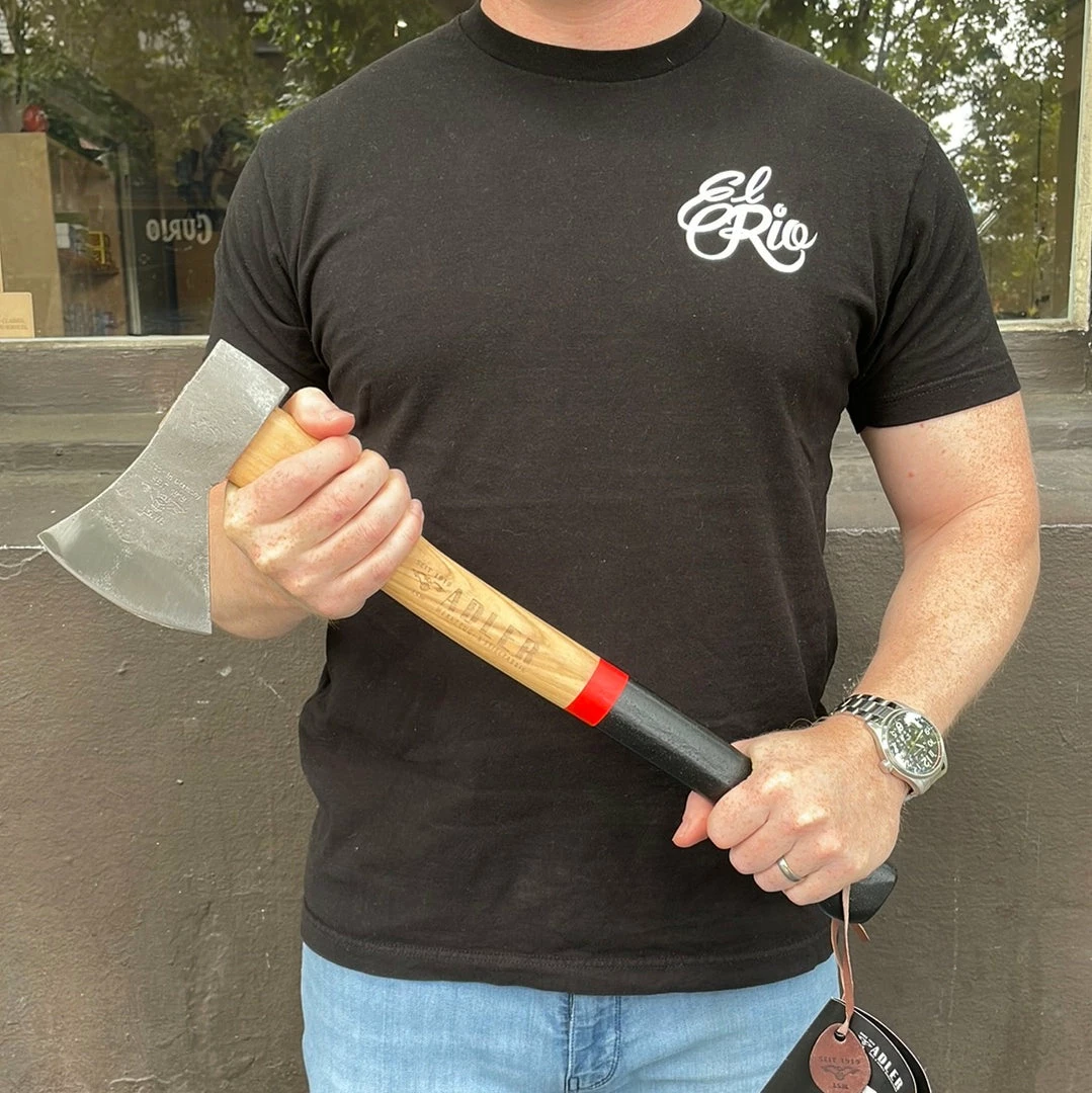 Adler - Canoe Axe In Red + Black W/ Sheath