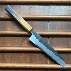Fukui Hado Sumi 210mm Kiritsuke Gyuto Shirogami #2 Kurouchi Finish - Burnt Oak