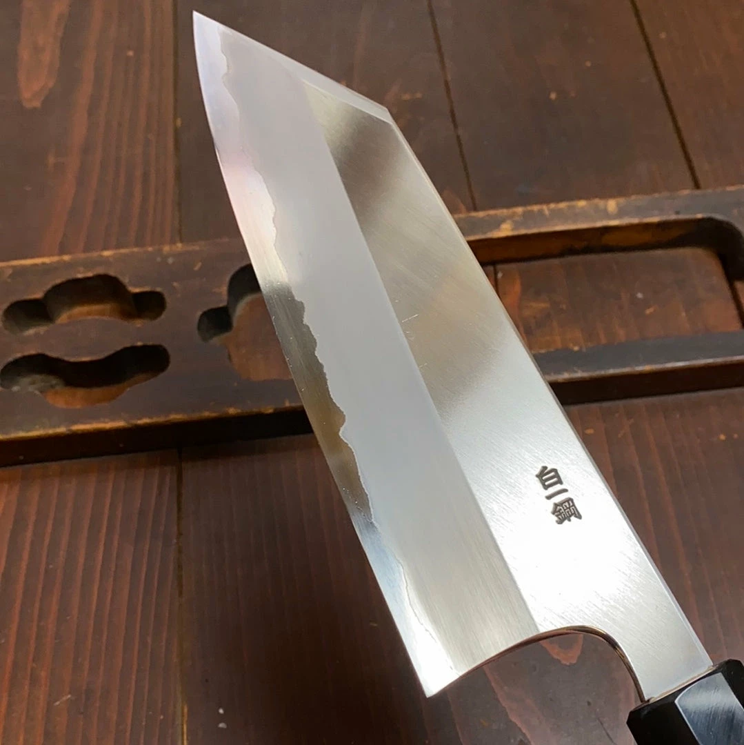 Hitohira Togashi 180mm Bunka Stainless Clad Shirogami 1 Ho Handle