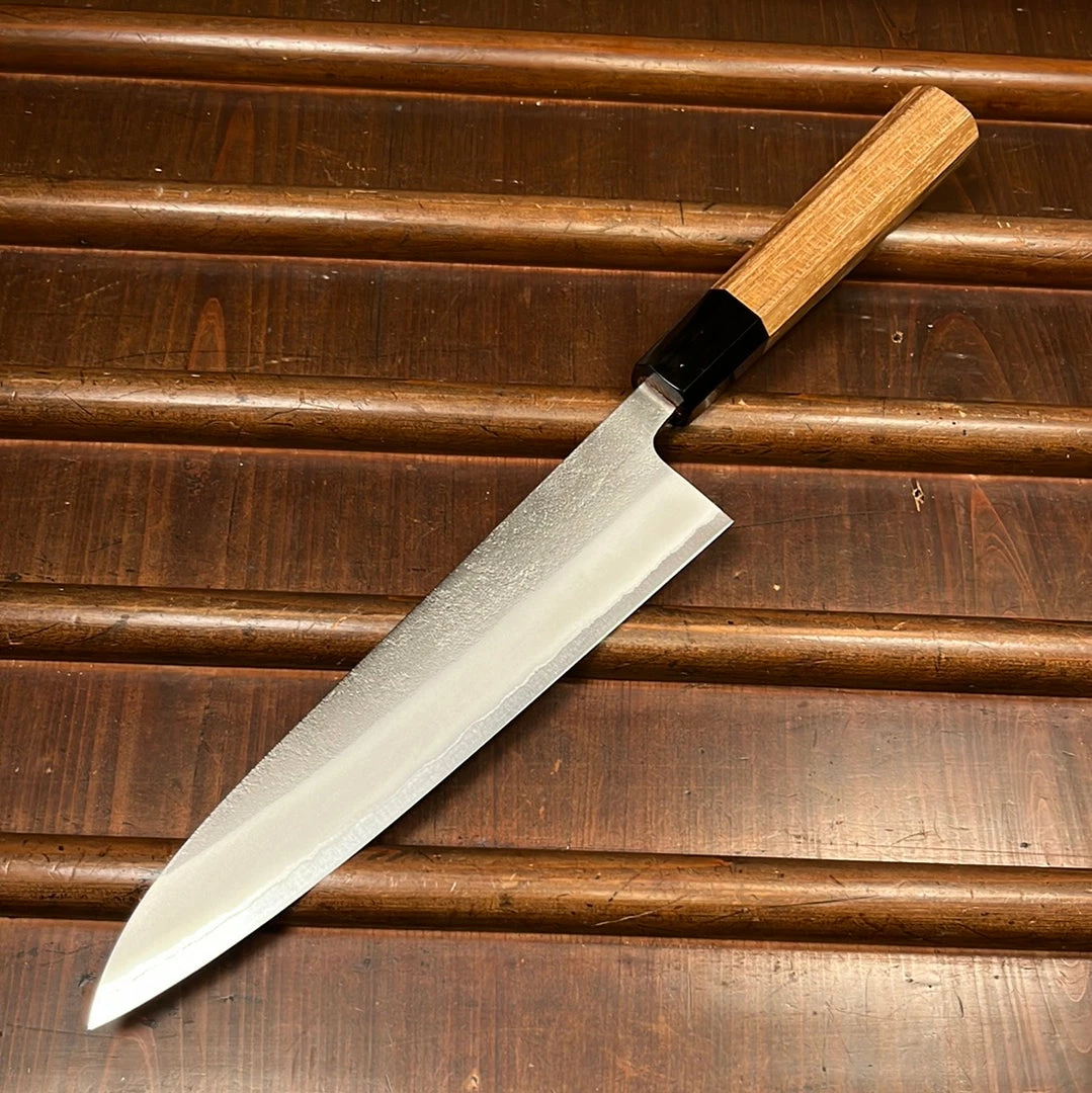 H&K Yoshikane 210mm Gyuto Shirogami 2 Nashiji Teak Handle