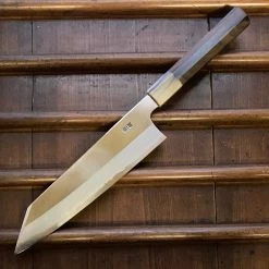 Hitohira Togashi 240mm Kiritsuke Gyuto Stainless Clad Shirogami 1 Ziricote Handle
