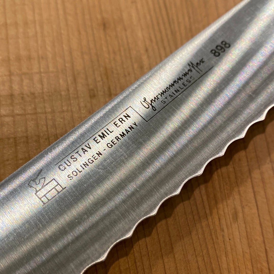 Bernal Cutlery Gustav Emil Ern 12” Serrated Slicer Knife Solingen Early 1980’s The Vault