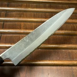 Wakui 240mm Gyuto Stainless Clad Aogami 2 Nashiji Warikomi Chestnut