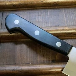 Hitohira New Old Stock Imojiya OKD 180mm Santoku Stainless Clad Shirogami 2 Pakka Handle