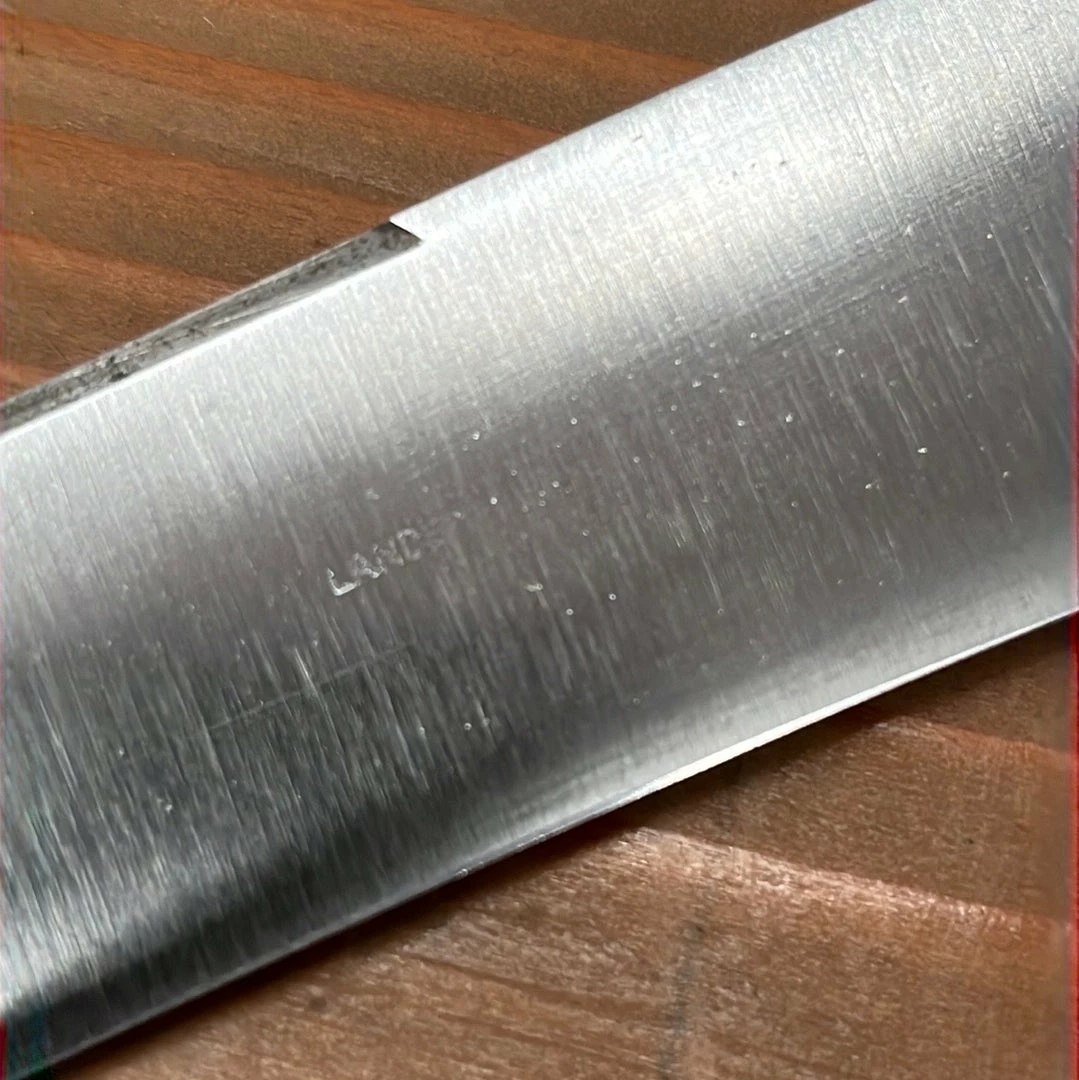 Vintage #2 Landers Frary & Clark Aetna Works Carving Set Carbon Steel Large Sterling Ferrules Stag ~1880's-1910's Used Vintage