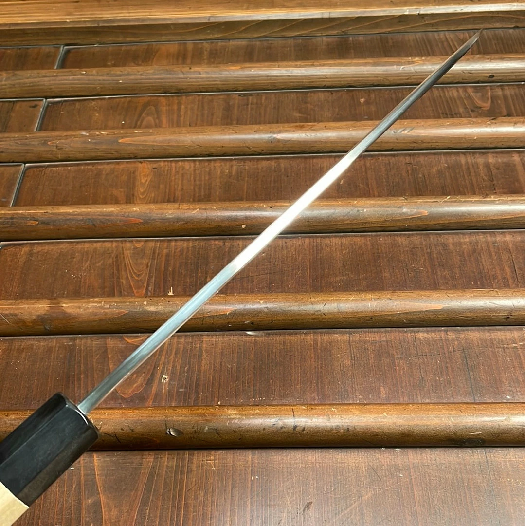 Hitohira Kikuchiyo Rikichi 240mm Mioroshi Deba Shirogami 3 Ho Wood W/ Saya