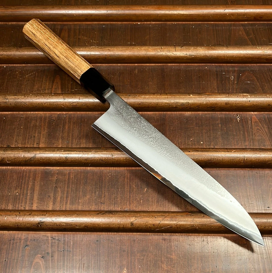 H&K Yoshikane 210mm Gyuto Shirogami 2 Nashiji Teak Handle