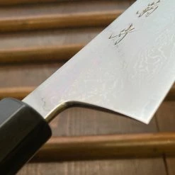 Sakai Kikumori'Sori' 270mm Kiritsuke Sujihiki - Aogami 1 Suminagashi