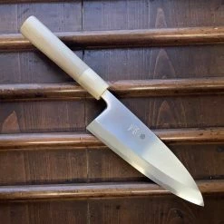 Sakai Kikumori Tomoshibi 180mm Deba Shirogami #2