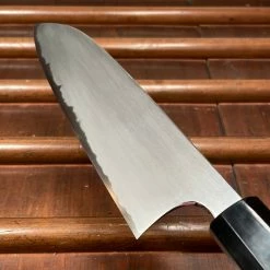 Hitohira Gorobei Rikichi 165mm Santoku Shirogami 2 Kasumi Ho Wood
