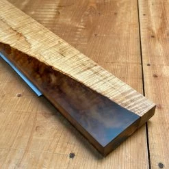 Knife En Place Harmony Spalted Curly Maple With Translucent Gray Epoxy - 18x2.625"