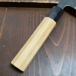 Hitohira Tanaka Kyuzo 180mm Nakiri Aogami 1 Kurouchi Yakisugi Cedar